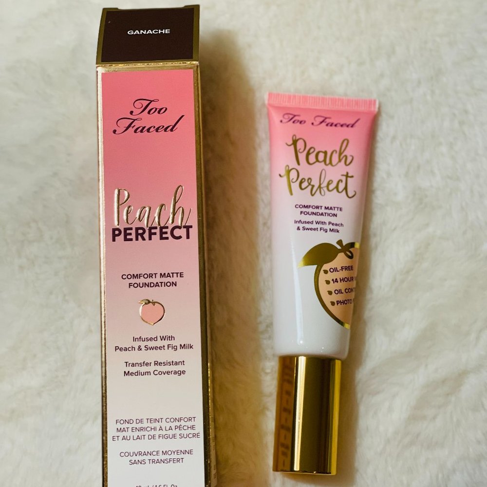 Too Faced Peach Perfect Comfort Matte Foundation -Ganache- 1.6 Oz